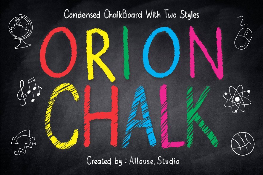 Chalkboard Font Collection Fun and Friendly Great for your classroom