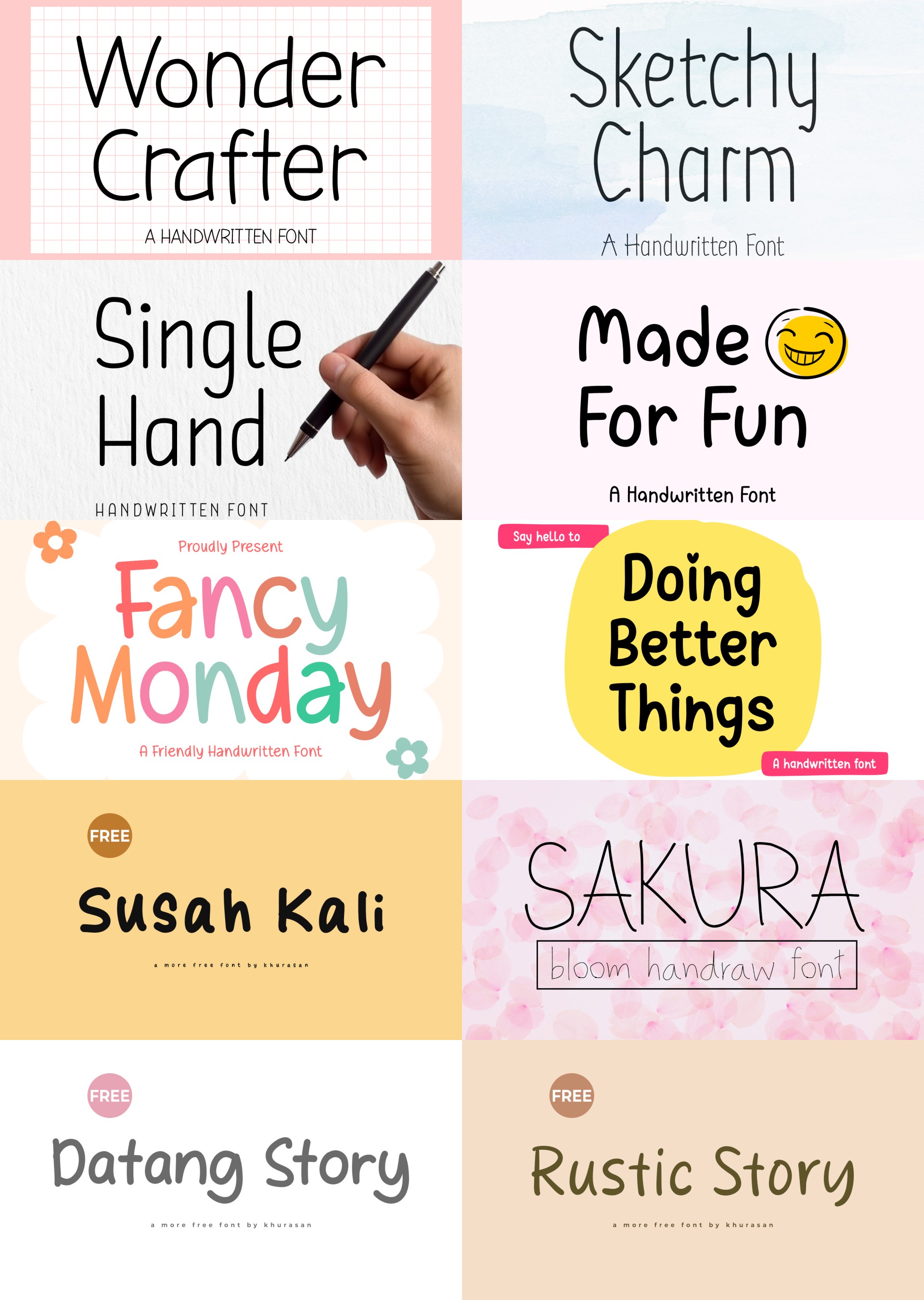 Children's Handwriting - Free Font Friday