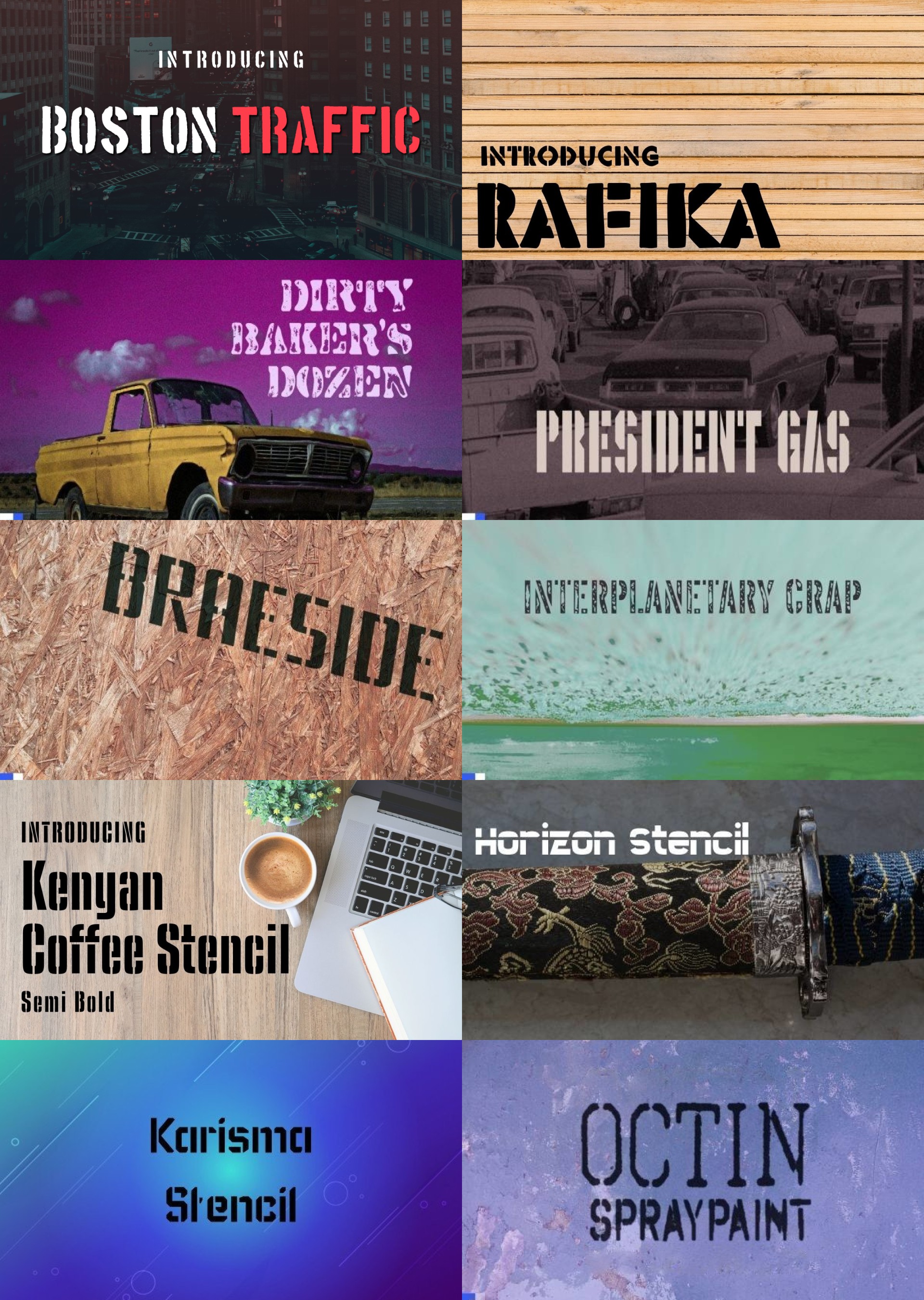 Stencil Fonts: Free Font Friday