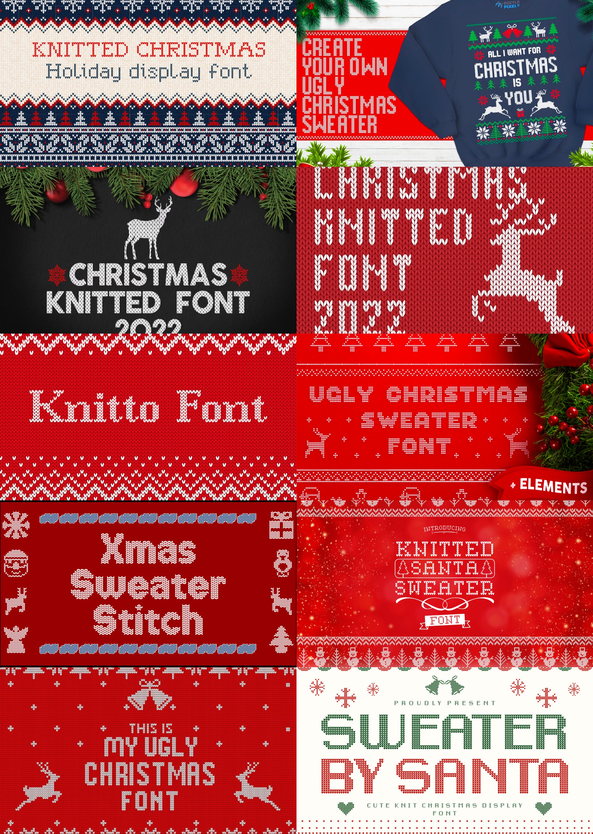 Ugly Christmas Sweater Fonts