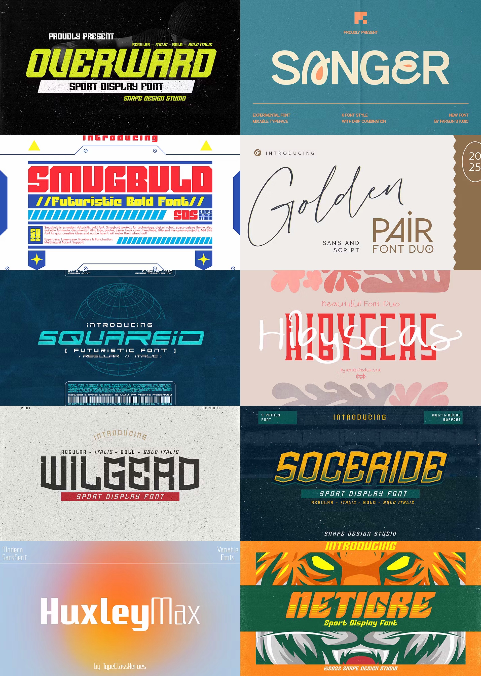 Display fonts for July 30th