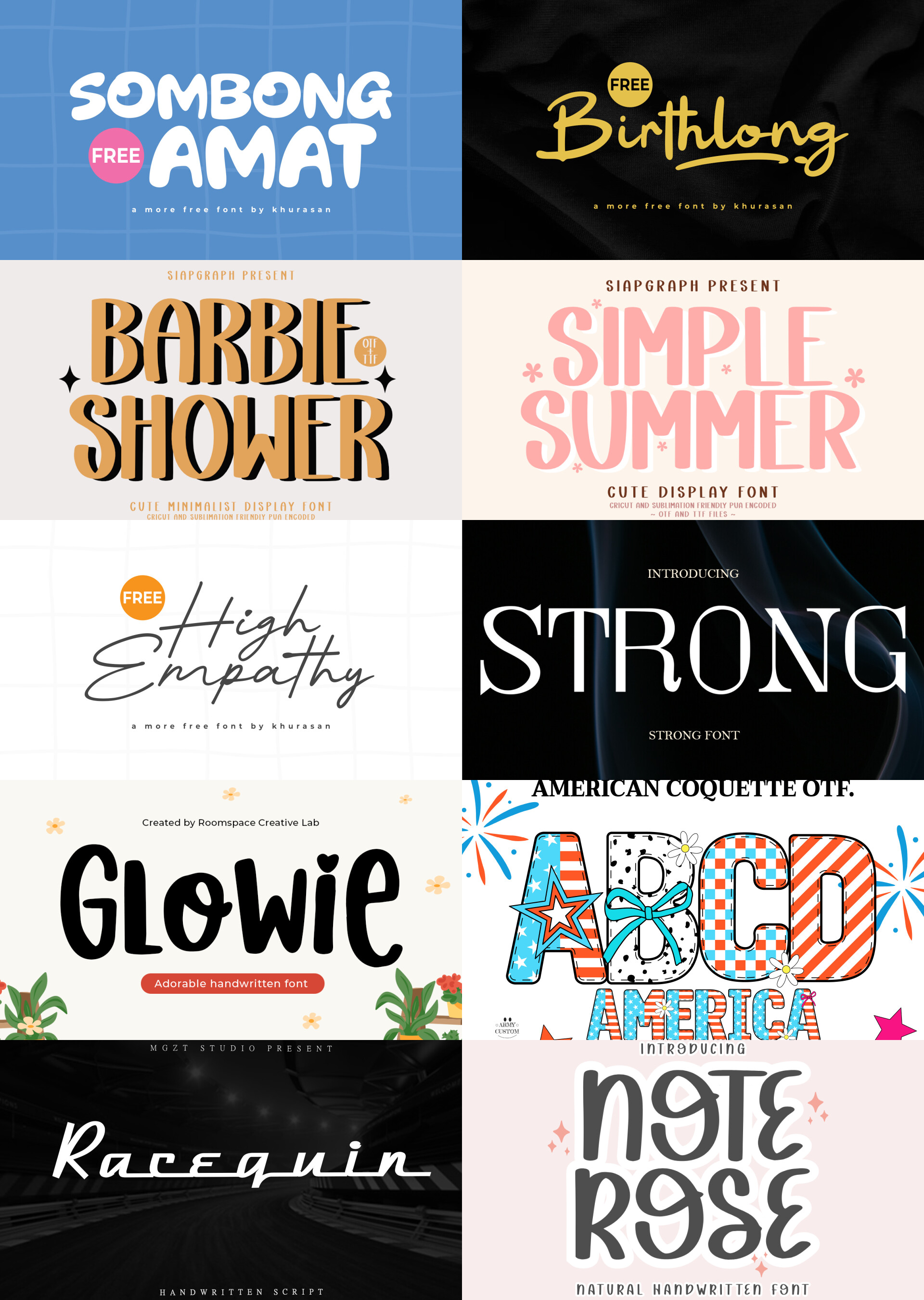 Free Fonts Friday July 18th