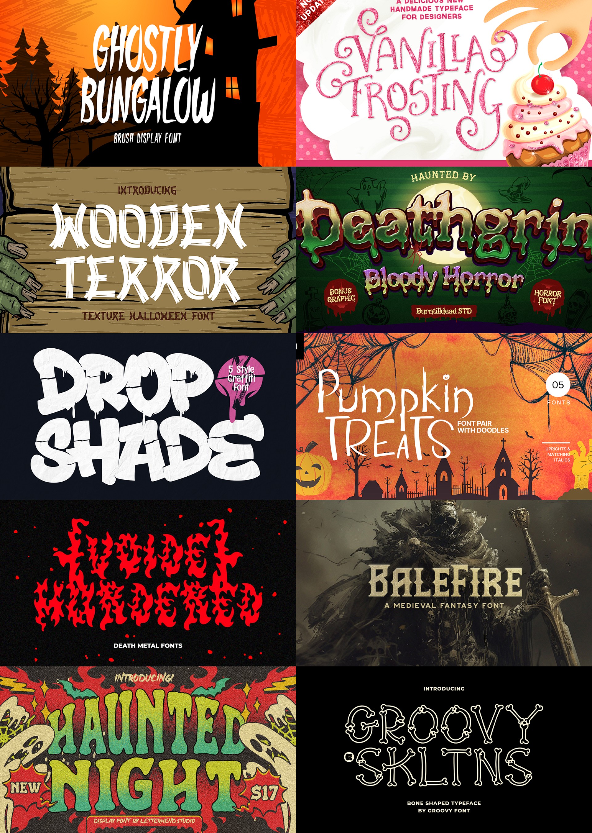 Halloween fonts for August 10th