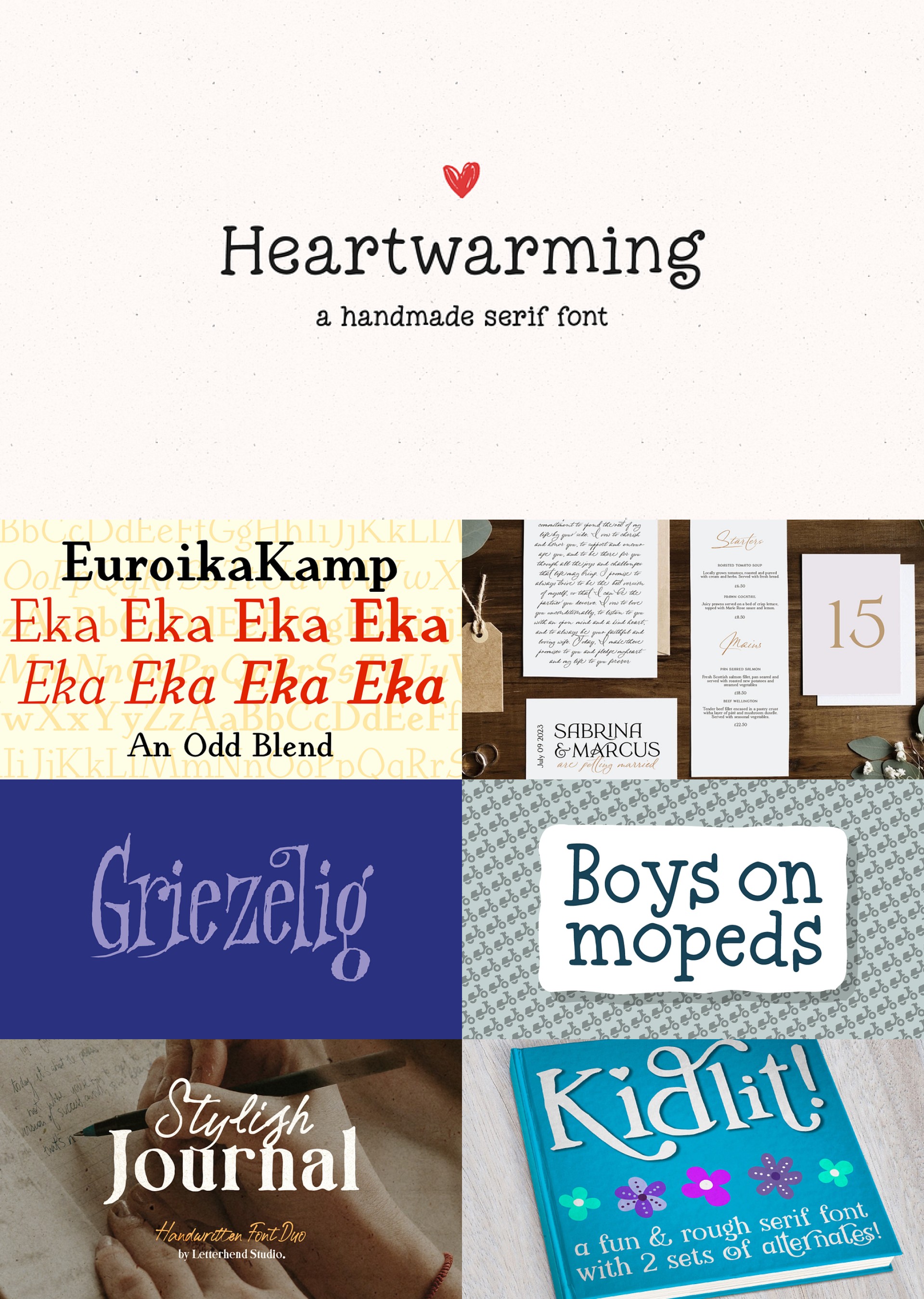 Hand Drawn Serif fonts for August 31st