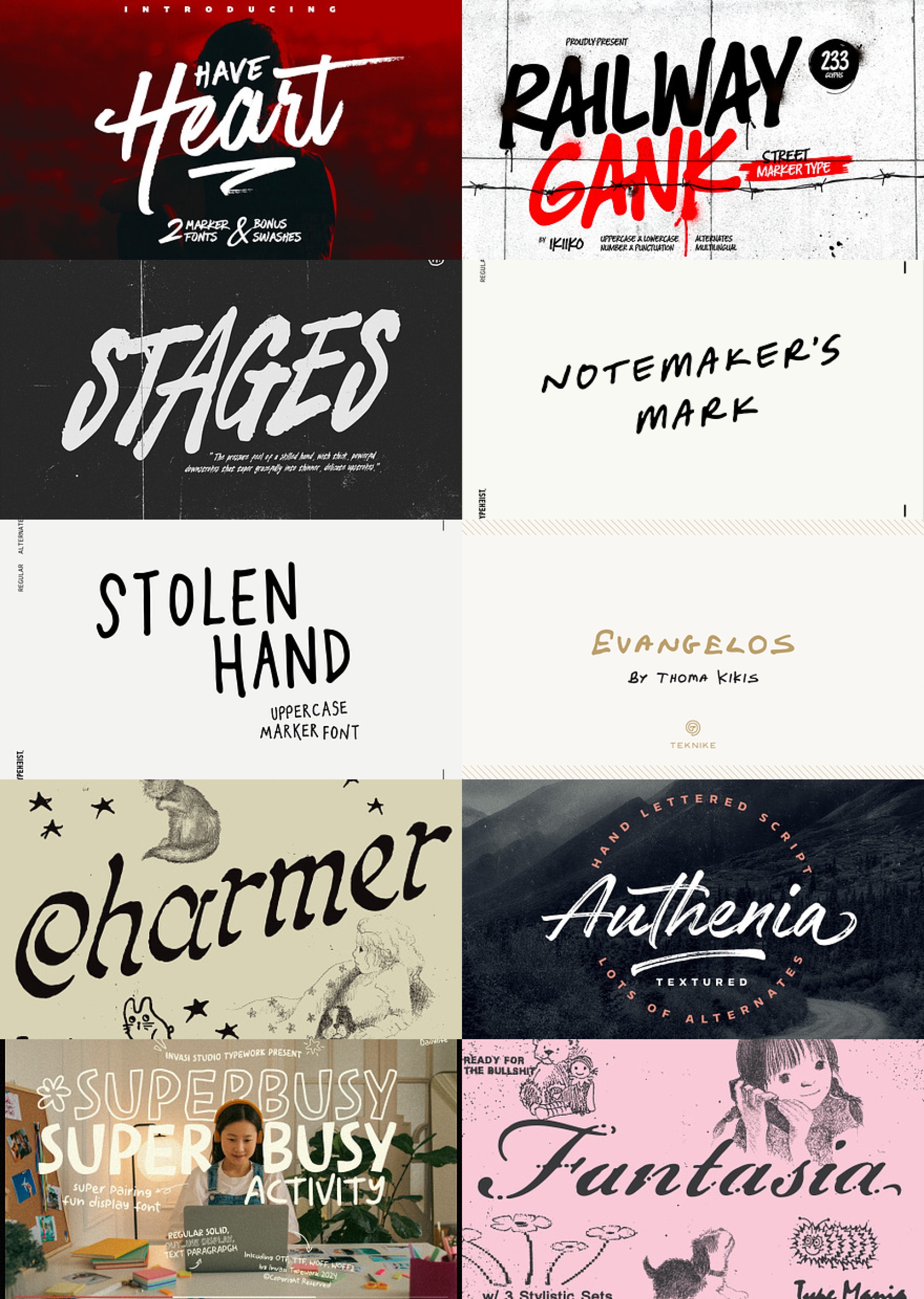 Marker fonts for August 24th