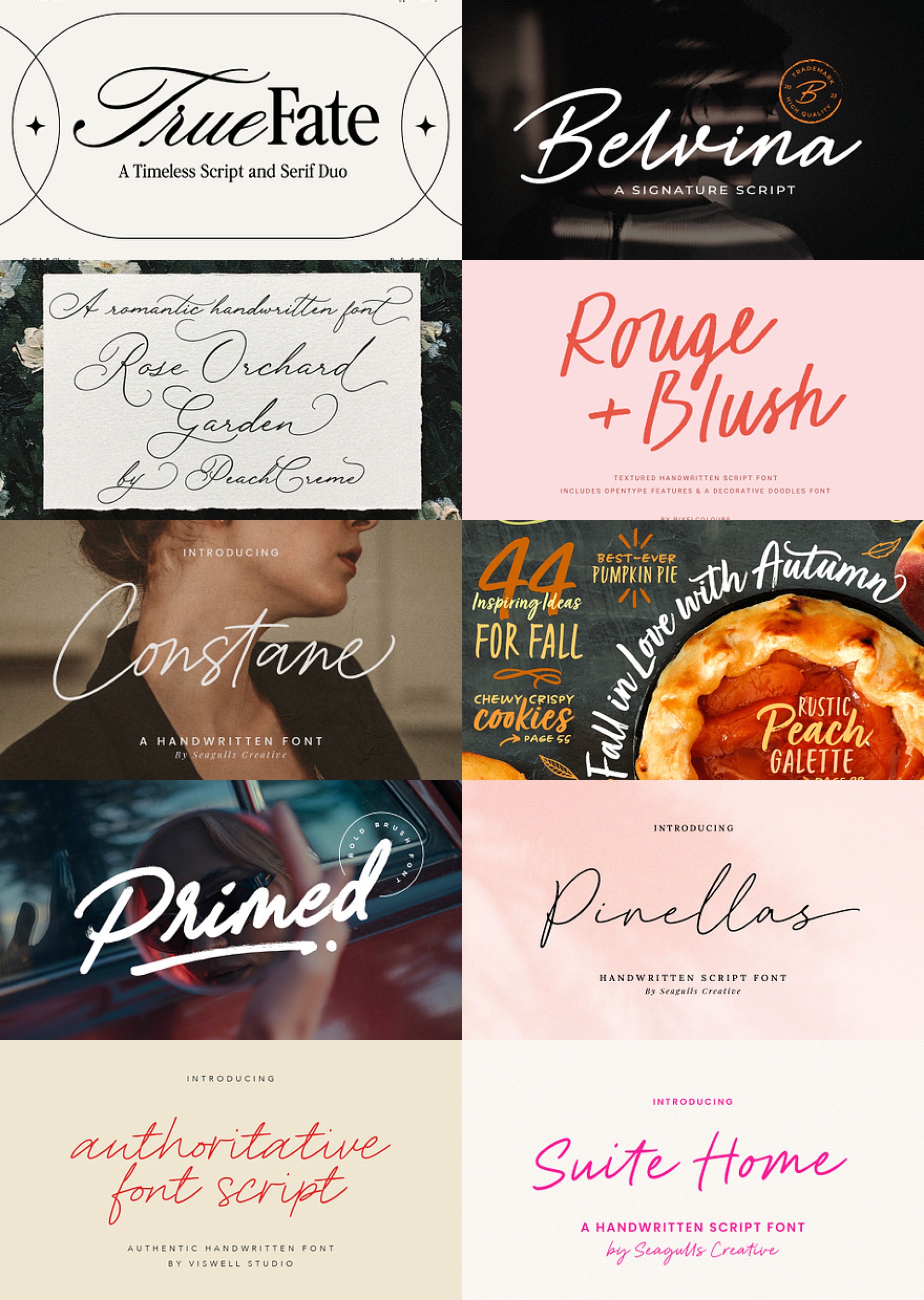 Cursive fonts for August 12th
