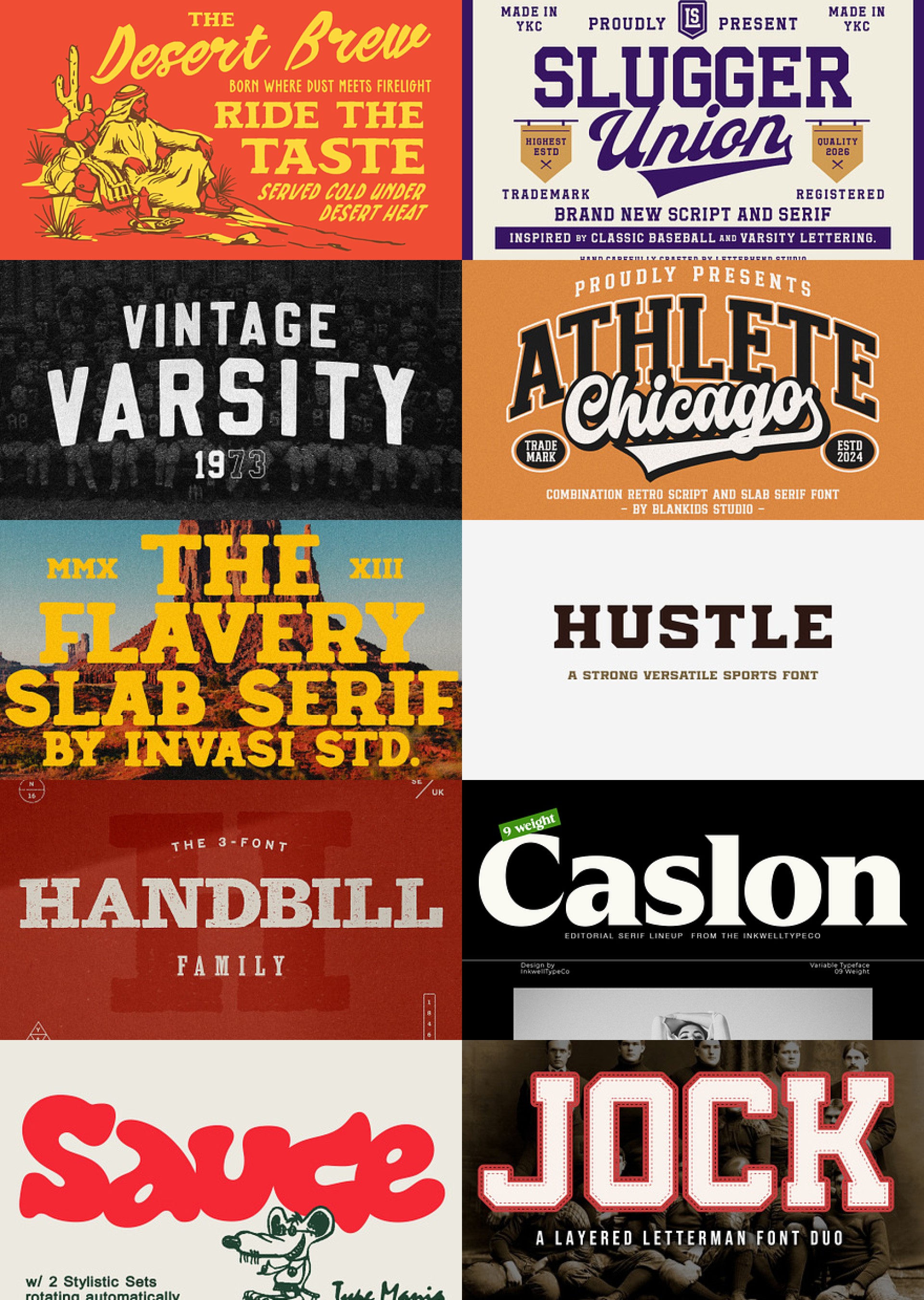 Slab Serif fonts for September 14th