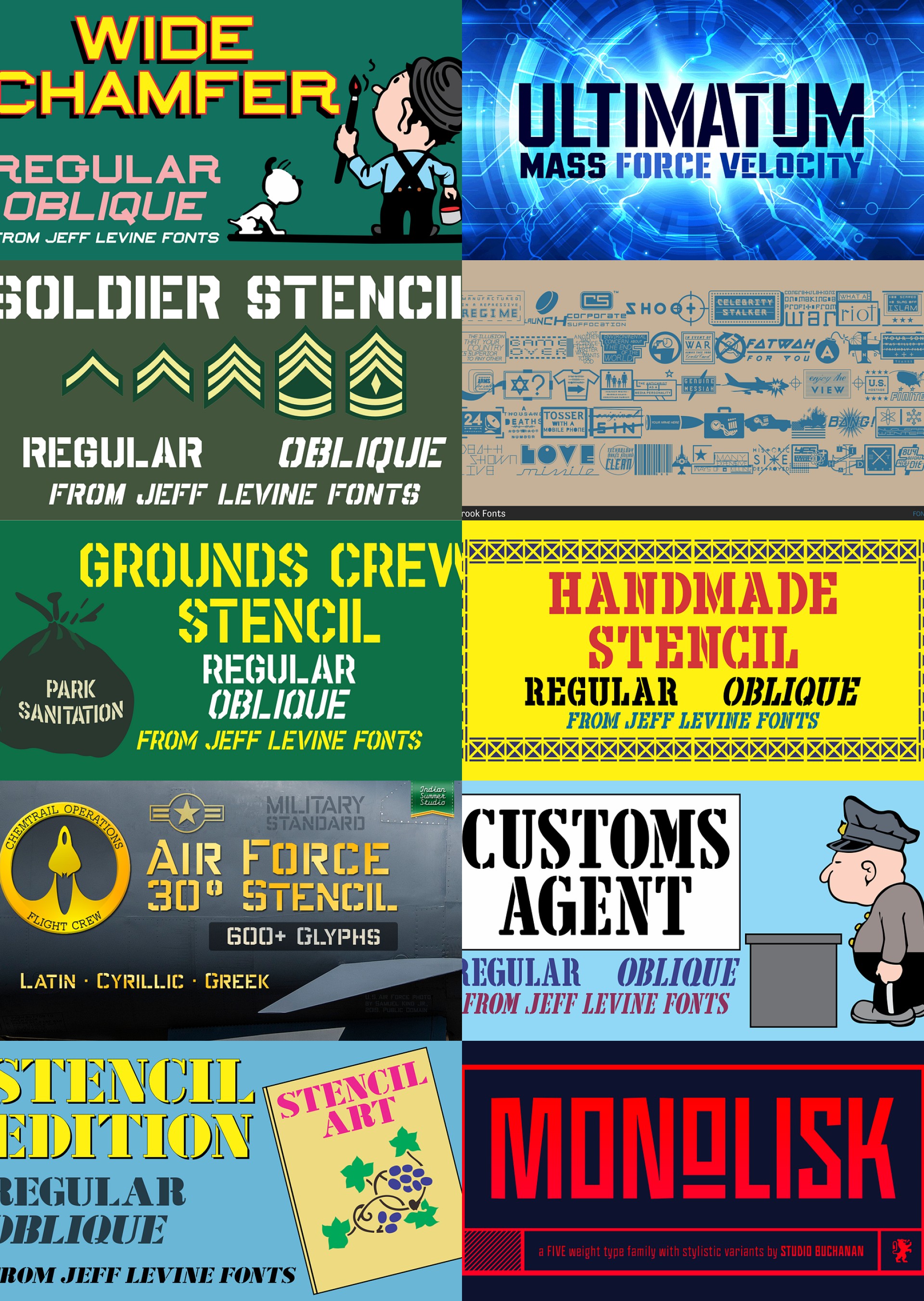 Military fonts for September 23rd