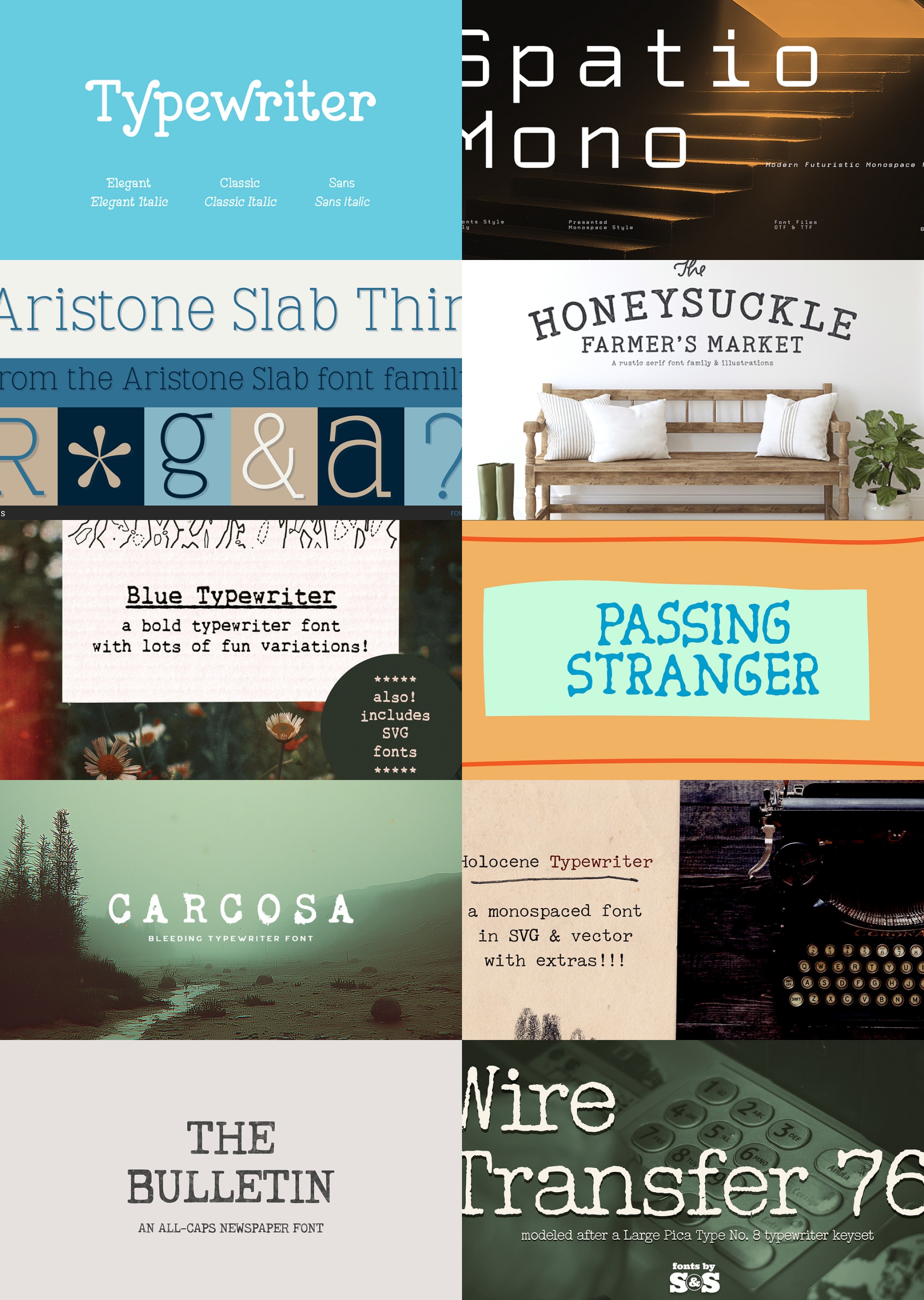 Typewriter fonts for September 28th