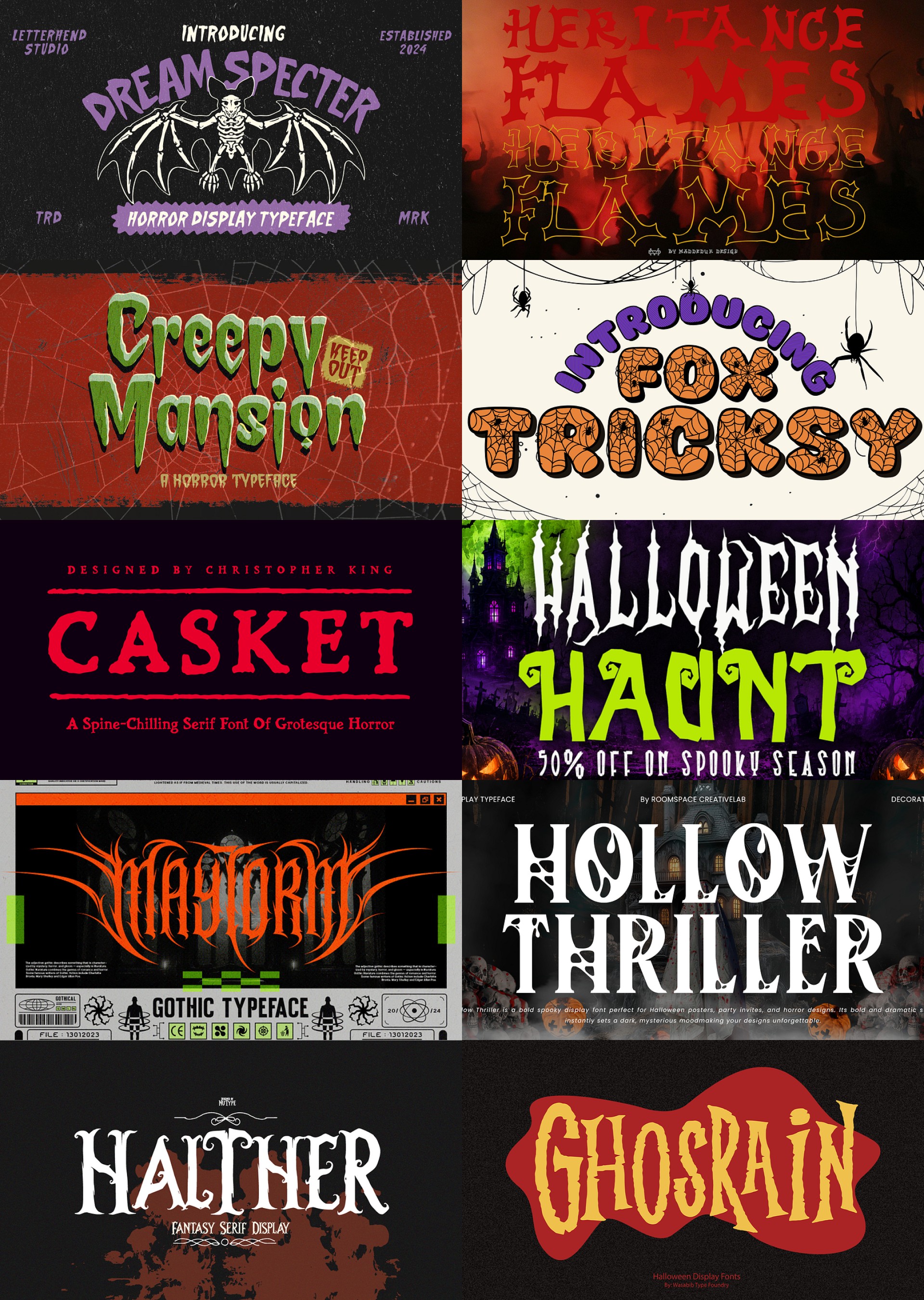 Halloween fonts for October 5th