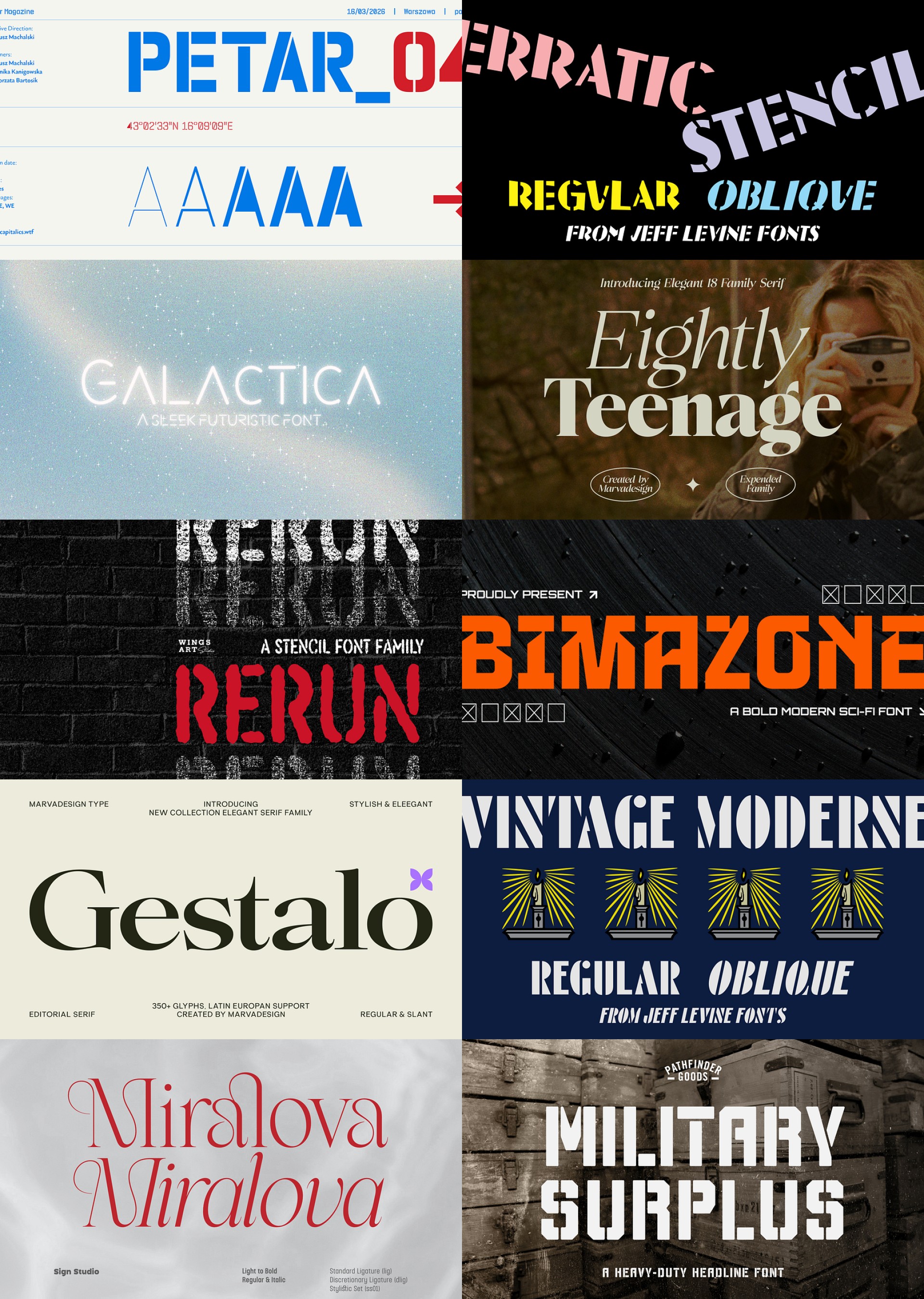 Stencil fonts for October 7th