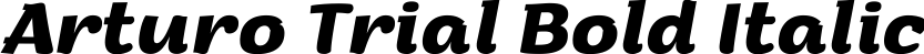 Arturo Trial Bold Italic