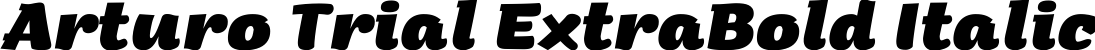 Arturo Trial ExtraBold Italic