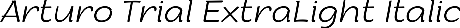 Arturo Trial ExtraLight Italic