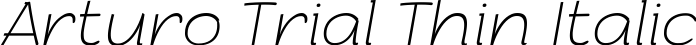 Arturo Trial Thin Italic