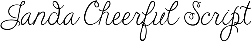 Janda Cheerful Script font sample