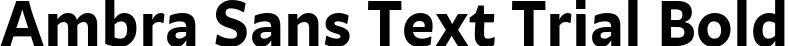 Ambra Sans Text Trial Bold