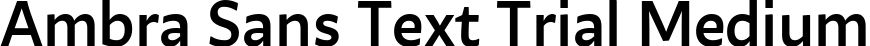Ambra Sans Text Trial Medium