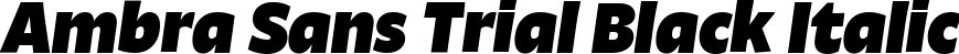 Ambra Sans Trial Black Italic