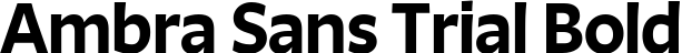 Ambra Sans Trial Bold