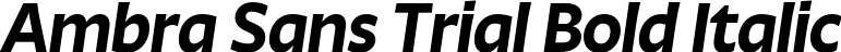 Ambra Sans Trial Bold Italic