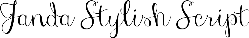 Janda Stylish Script font sample