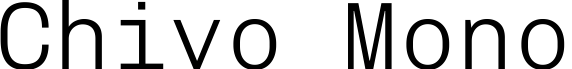 Chivo Mono font sample