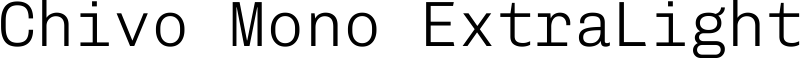 Chivo Mono ExtraLight