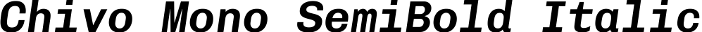 Chivo Mono SemiBold Italic