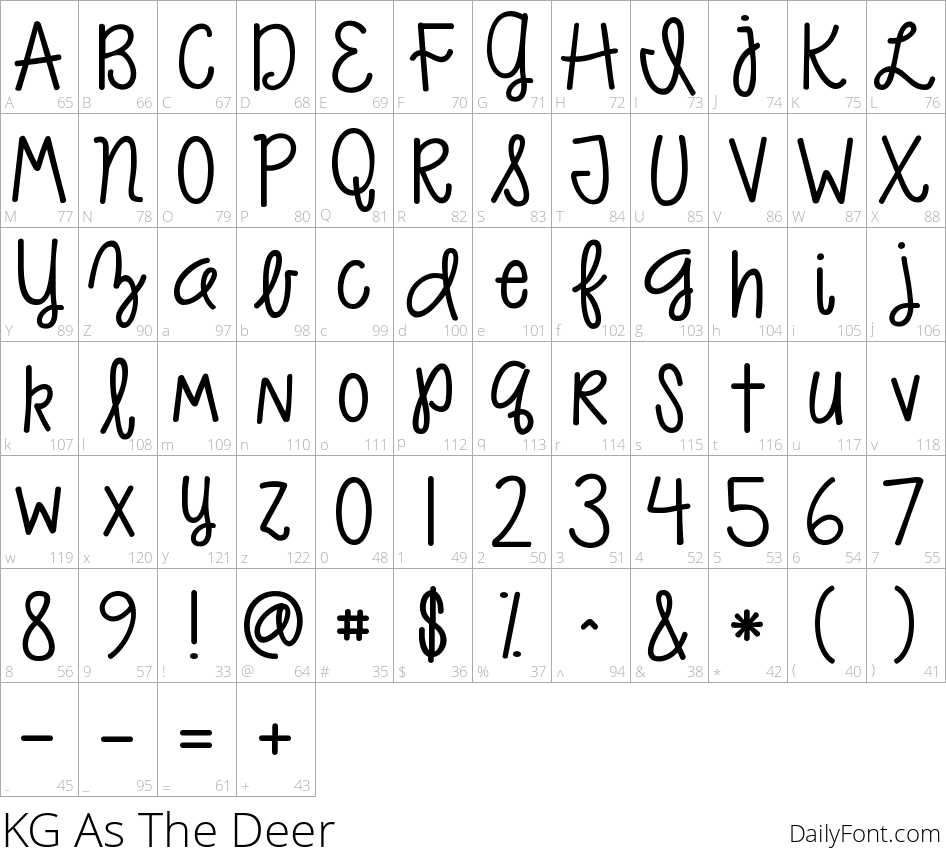 KG As The Deer Hand Drawn Font by Kimberly Geswein