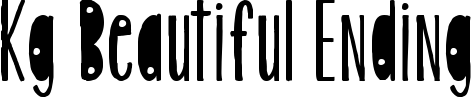 Kg Beautiful Ending font sample