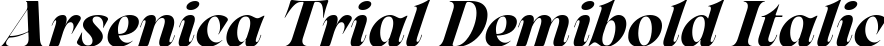Arsenica Trial Demibold Italic