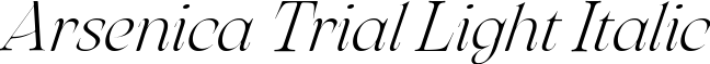 Arsenica Trial Light Italic