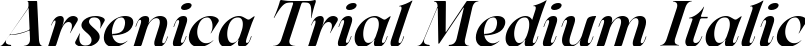 Arsenica Trial Medium Italic
