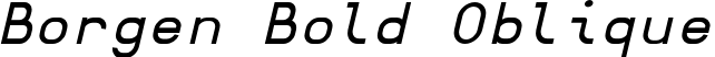 Borgen Bold Oblique