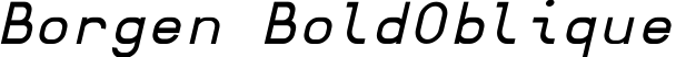 Borgen BoldOblique