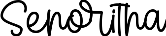 Senoritha font sample