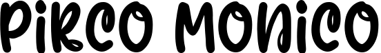 Pirco Monico font sample