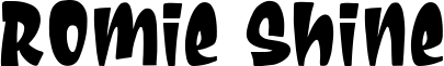 Romie Shine font sample