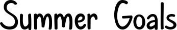 Summer Goals font sample