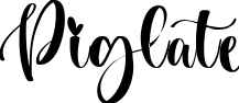 Piglate font sample