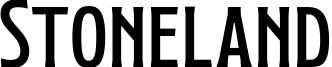Stoneland font sample