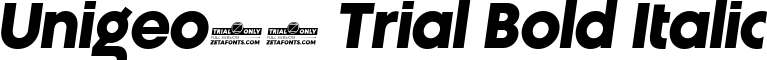 Unigeo64 Trial Bold Italic