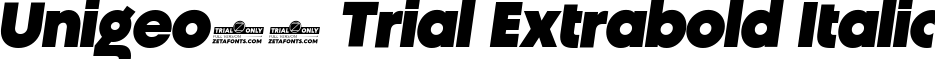 Unigeo64 Trial Extrabold Italic