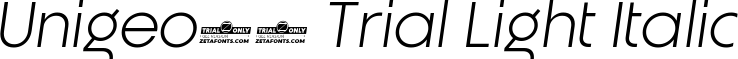 Unigeo64 Trial Light Italic