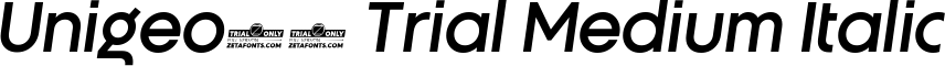 Unigeo64 Trial Medium Italic