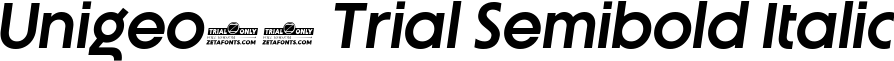Unigeo64 Trial Semibold Italic