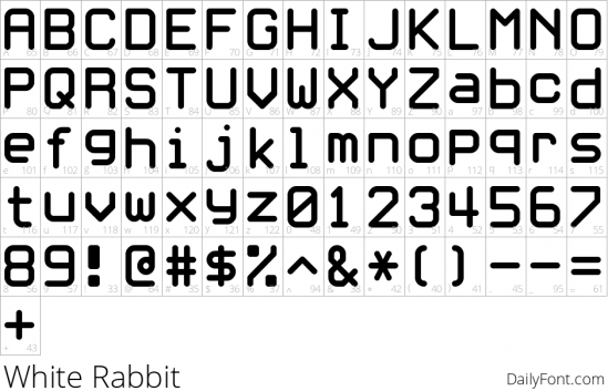 White Rabbit by Matthew Welch at DailyFont.com