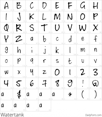 Download Watertank at DailyFont.com