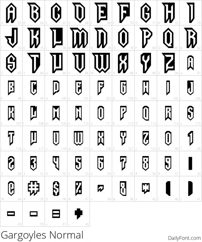 Gargoyles Normal by Neale Davidson at DailyFont.com